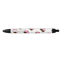 Personalized Strawberry Heart Cupcake Themed Gifts Black Ink Pen