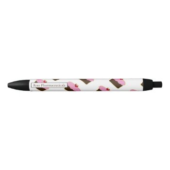 Personalized Strawberry Heart Cupcake Themed Gifts Black Ink Pen by PersonalizationShop at Zazzle