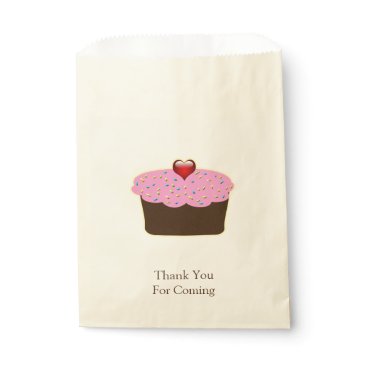 Personalized Strawberry Heart Cupcake Themed Gifts Favor Bag