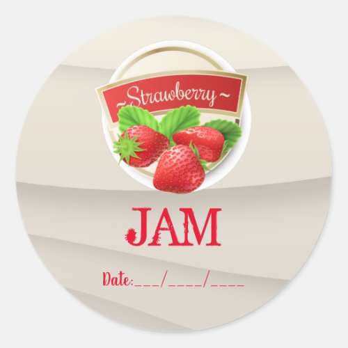 Personalized Strawberry Jam Canning Label