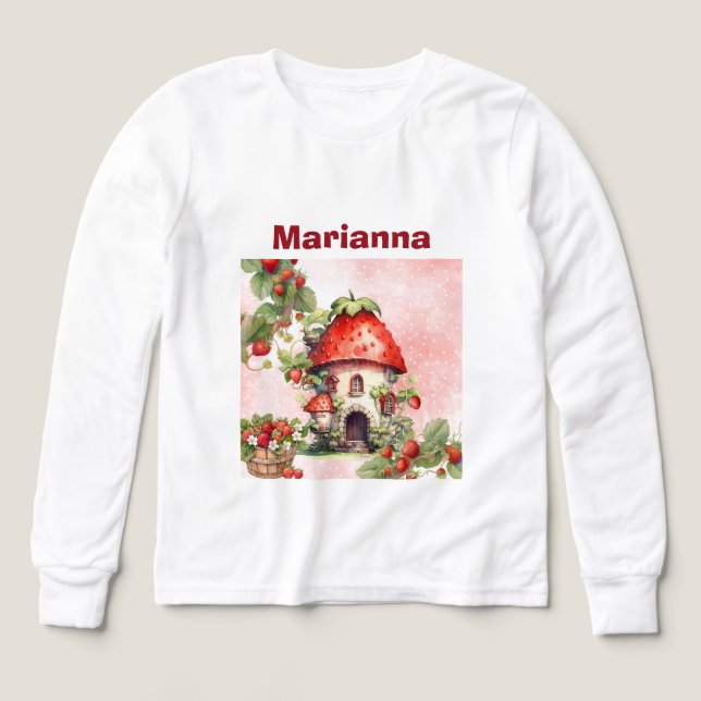 Personalized Strawberry & Little Mouse Tri-Blend  Tri-Blend Shirts (Design Front)
