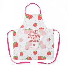 Personalized Strawberry Mom Apron