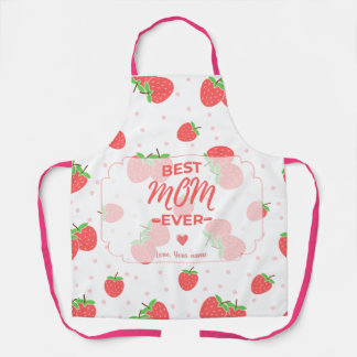Personalized Strawberry Mom Apron