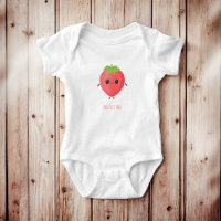 Personalized Strawberry Name Cute Baby Outfit