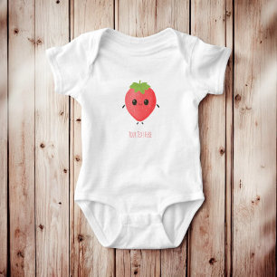 Personalized Strawberry Name Cute Baby Outfit Bodysuit