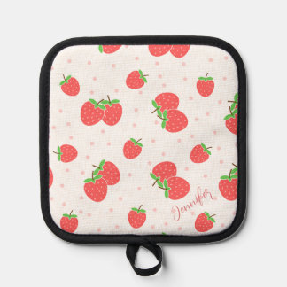 Personalized Strawberry Oven Mitt Cute Custom Kitc Pot Holder