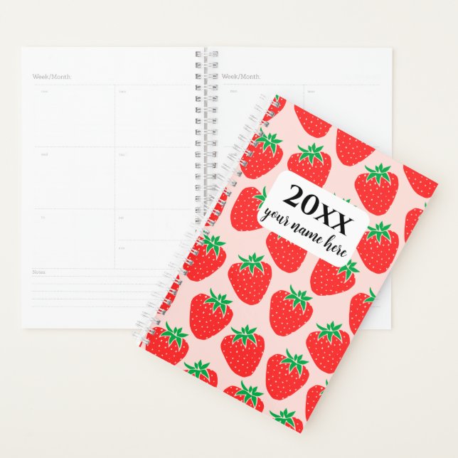 Personalized Strawberry Planner (Display)