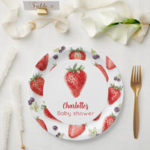 Personalized Strawberry Sweet Baby Shower