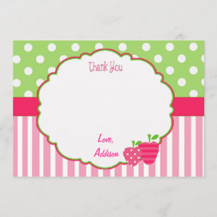 Personalized Strawberry Thank You Card