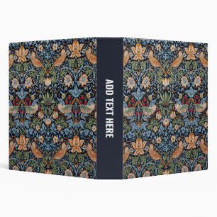 Personalized Strawberry Thieves 3-Ring Binder