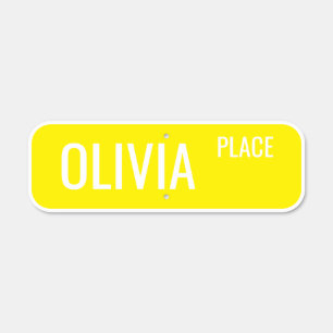 Personalized Street Name with Your Name Metal Sign