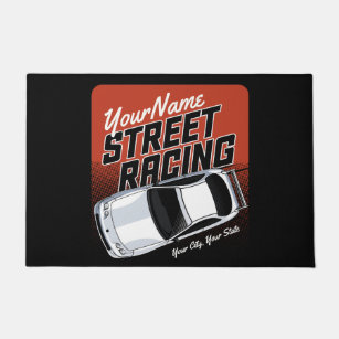 Personalized Car Doormat - Racing Art Design Welcome Mat For Car Enthu -  TrendySweety