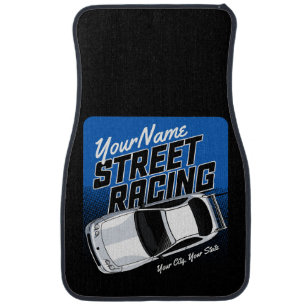 Personalized Street Racing Race Car Motorsport   Floor Mat