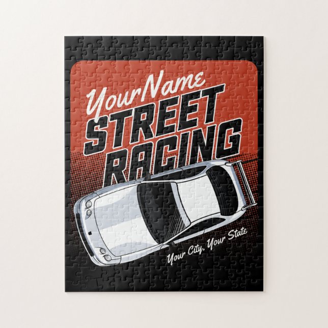 Personalized Street Racing Race Car Motorsport  Jigsaw Puzzle (Vertical)
