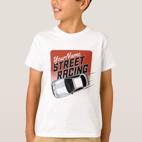 Personalized Street Racing Race Car Motorsport  T_Shirt