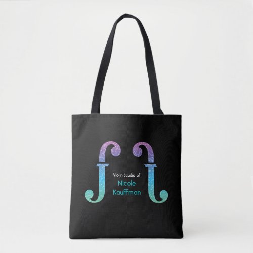 Personalized String Instruments Sound Hole Graphic Tote Bag
