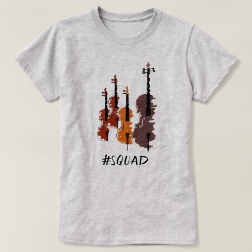 Personalized Strings Squad Music T_Shirt