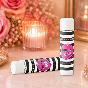 Personalized Stripe Bridesmaid Lip Balm