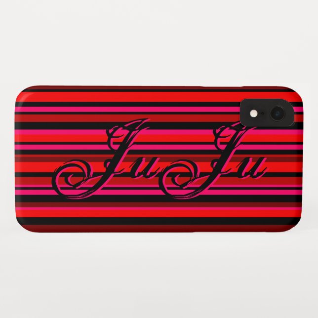 Personalized Stripe Case-Mate iPhone Case (Back (Horizontal))