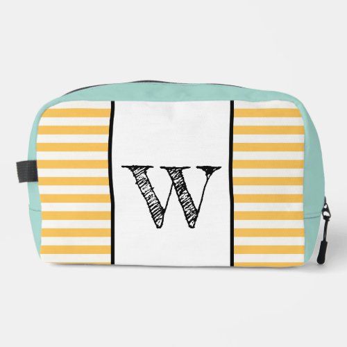 Personalized Striped Bag with Aqua Trim