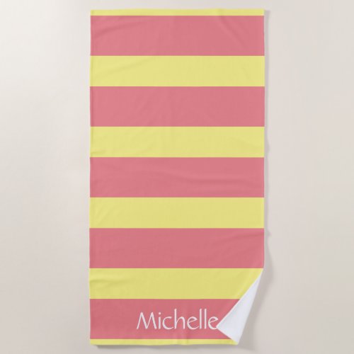 Personalized Striped  Beach Towel