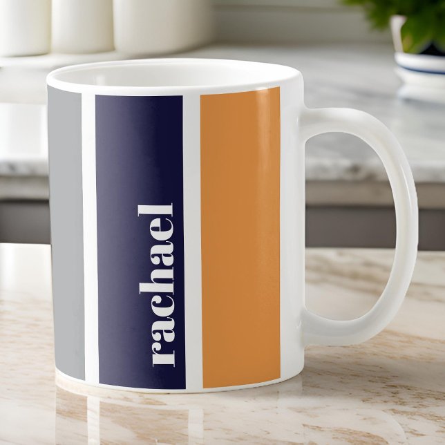 Personalized Striped Coffee Mug (Creator Uploaded)