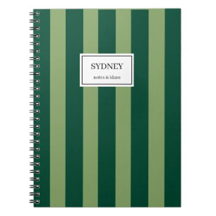 Personalized Striped Notebook Journal