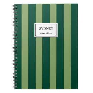 Personalized Striped Notebook Journal