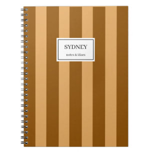 Personalized Striped Notebook Journal