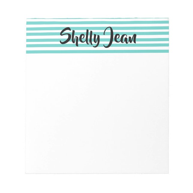 PERSONALIZED STRIPED notepad (Front)