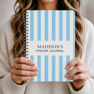 Personalized Striped Prayer Bible Christian Women Notebook