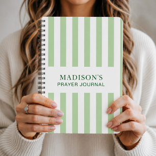 Personalized Striped Prayer Bible Christian Women Notebook