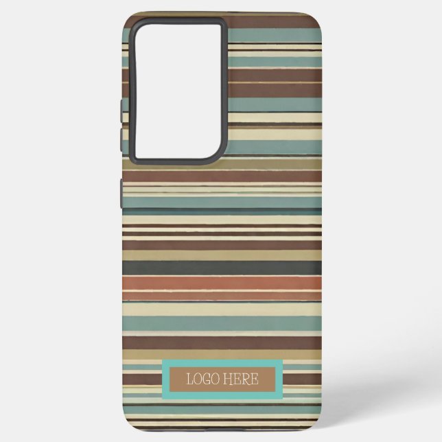 Personalized  Striped  Samsung Galaxy Case (Back)