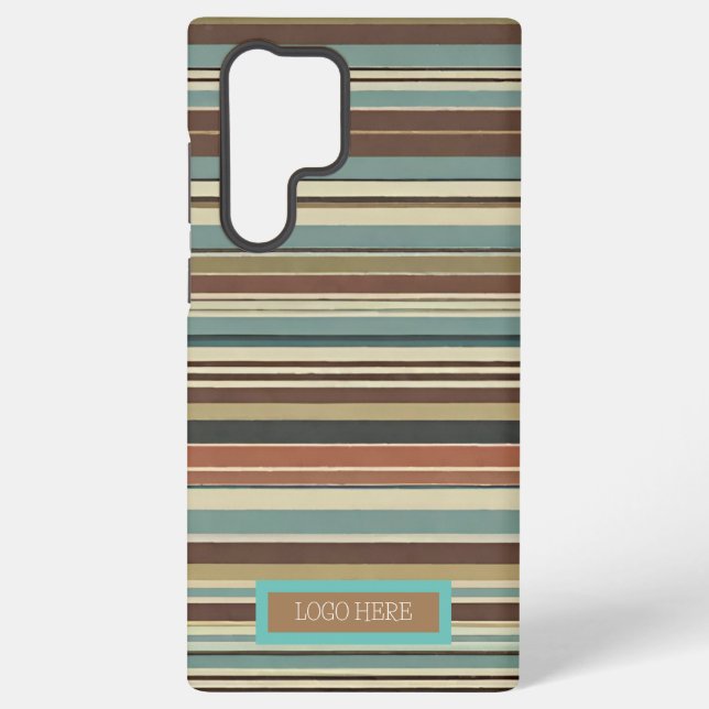 Personalized  Striped  Samsung Galaxy Case (Back)