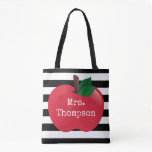 Personalized Striped Tote for Teachers Personalized Striped Tote for Teachers