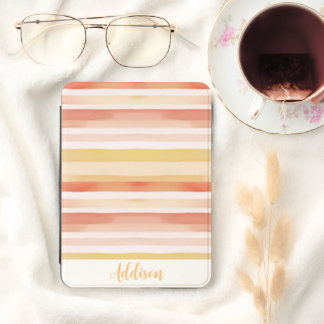 Personalized Striped Watercolor Kindle Cover