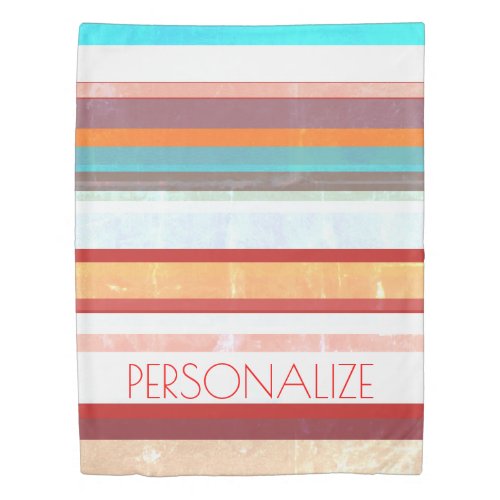Personalized Stripes Duvet Cover