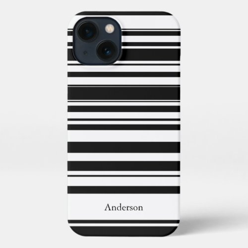 Personalized Stripes iPhone 13 Case