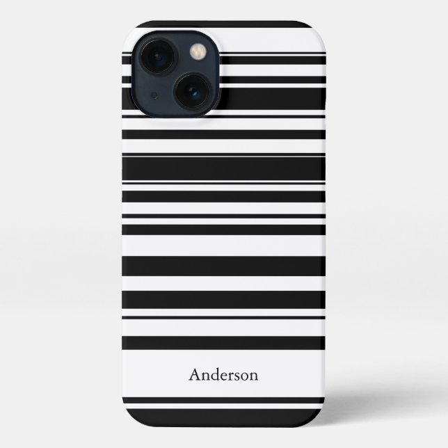 Personalized Stripes iPhone Case (Back)