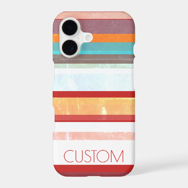 Personalized Stripes Iphone Case (Back)