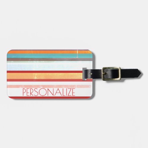 Personalized Stripes Luggage Tag