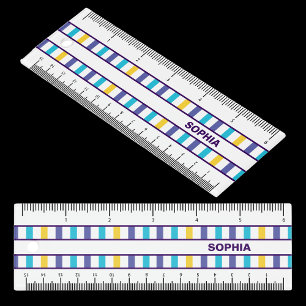  Personalized Stripes Pattern Back-to-School  Ruler