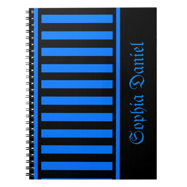 Personalized Stripes Pattern         Notebook (Front)