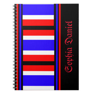 Personalized Stripes Pattern Notebook