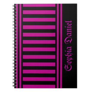 Personalized Stripes Pattern Notebook