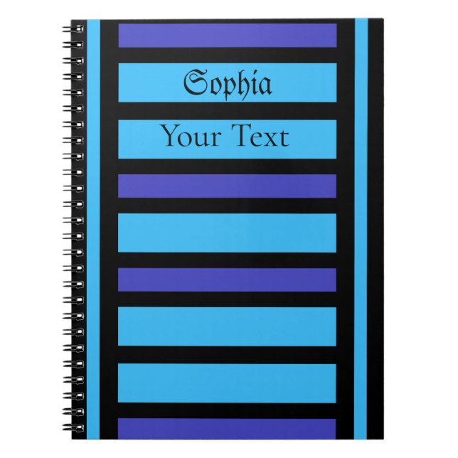 Personalized Stripes Pattern         Notebook (Front)