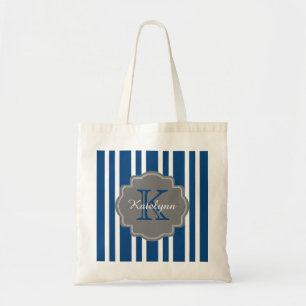 Personalized Stripes Pattern Tote Bag