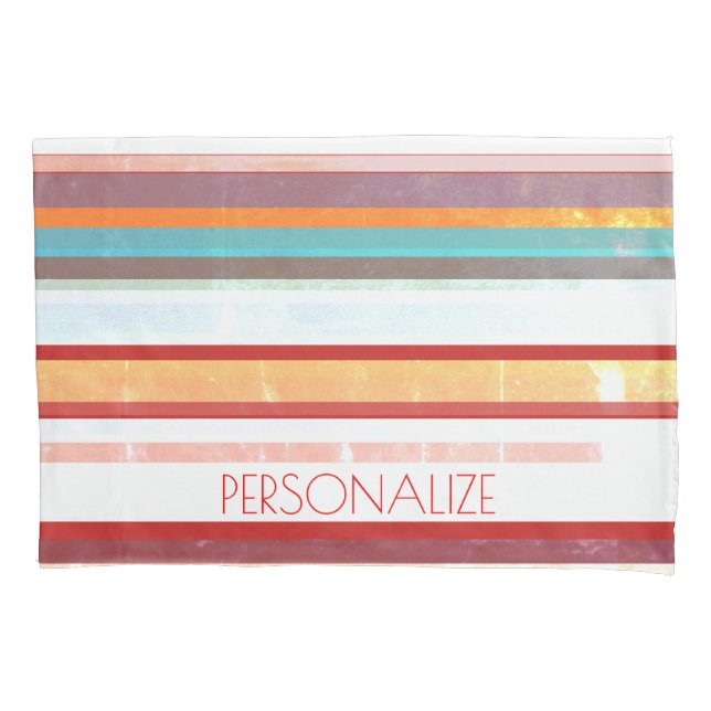 Personalized Stripes Pillowcase (Front)