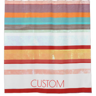 Personalized Stripes Shower Curtain