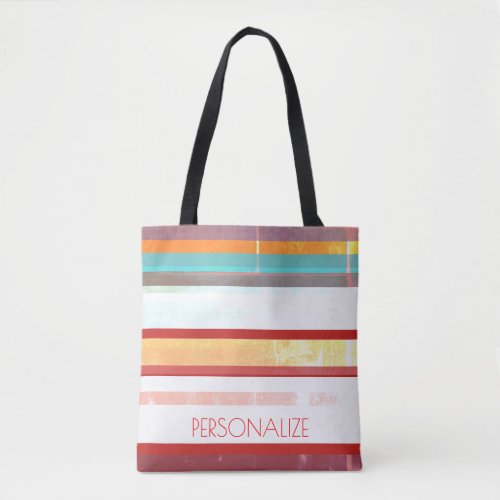 Personalized Stripes Tote Bag